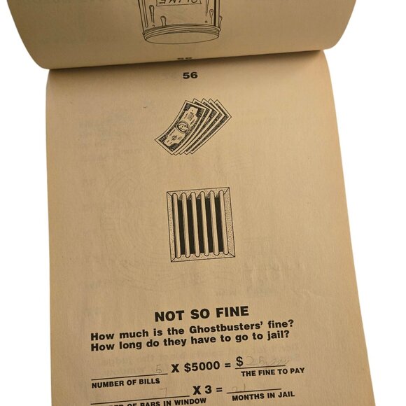 Ghostbusters II Flip N Fun Activity Pad Mazes Puzzles 1988 Kids Book Vintage - Picture 13 of 16